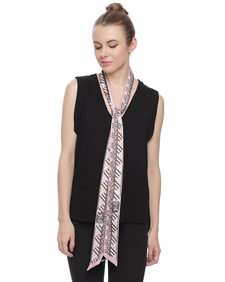 Geometrics Pattern Sash, skinny scarf