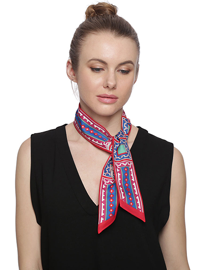 Geometrics Pattern Sash, skinny scarf