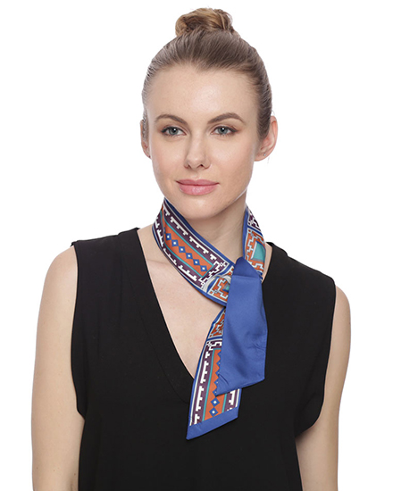 Geometrics Pattern Sash, skinny scarf