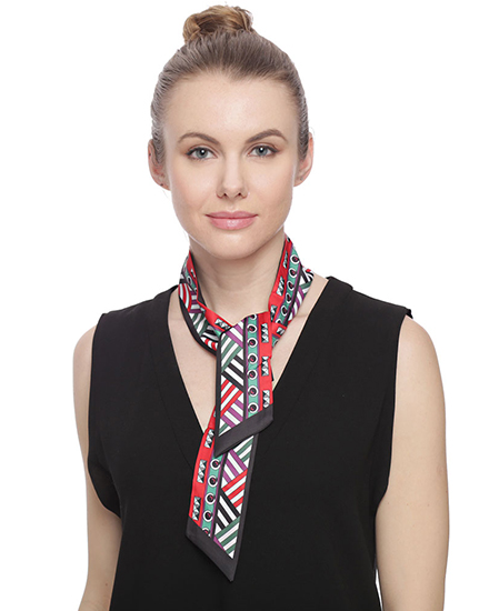 Geometrics Pattern Sash, skinny scarf