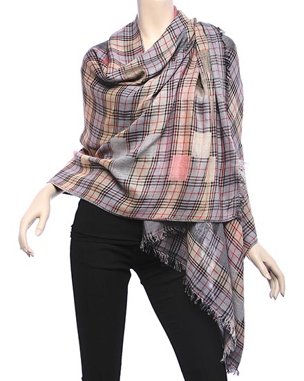 Checked Pattern Scarf