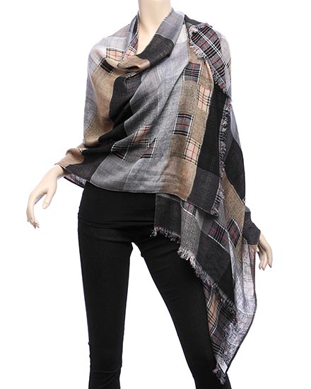 Checked Pattern Scarf