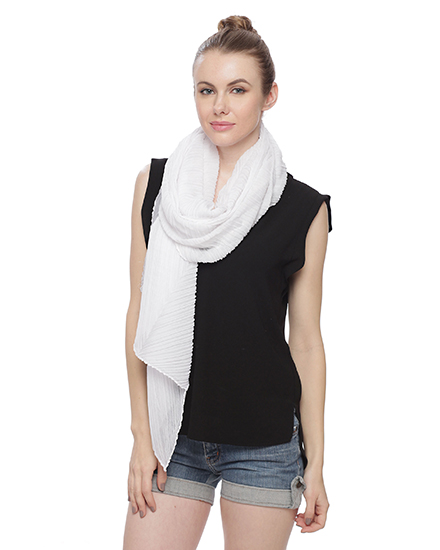 Solide Color Accordion Scarf