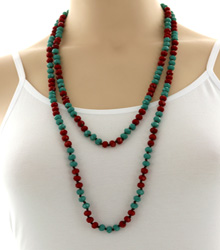 Beads Glass Long Necklace