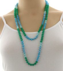 Beads Glass Long Necklace