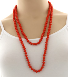 Beads Glass Long Necklace